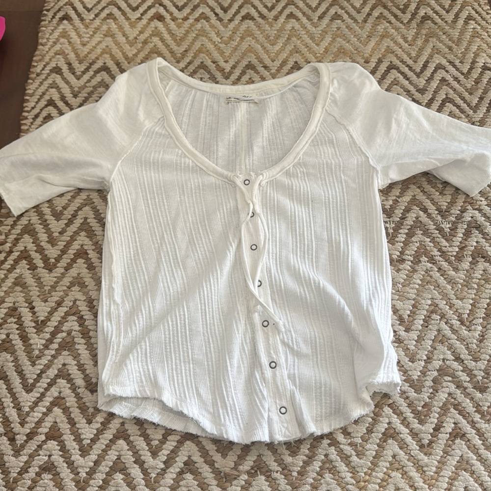 Free people white Cotton shirt M